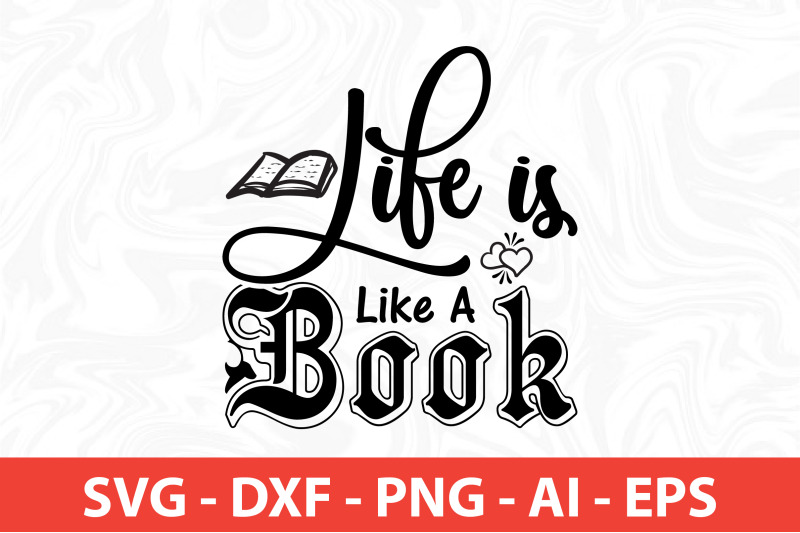 life-is-like-a-book-svg