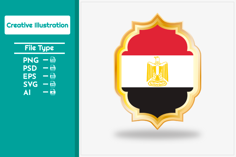 egypt-flag-vector-badge-creative-illustration