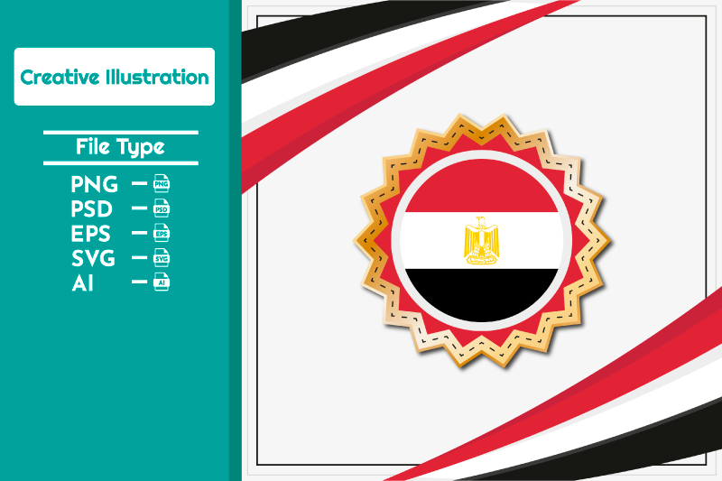 egypt-flag-round-vector-creative-illustration