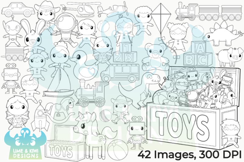 toys-digital-stamps-lime-and-kiwi-designs