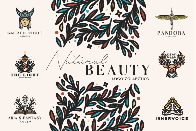 natural-beauty-logo-collection