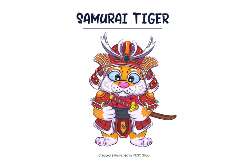 cartoon-samurai-tiger