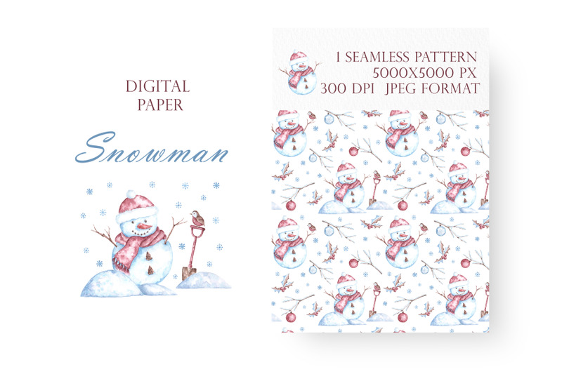 snowman-watercolor-seamless-pattern-christmas-new-year-winter-snow