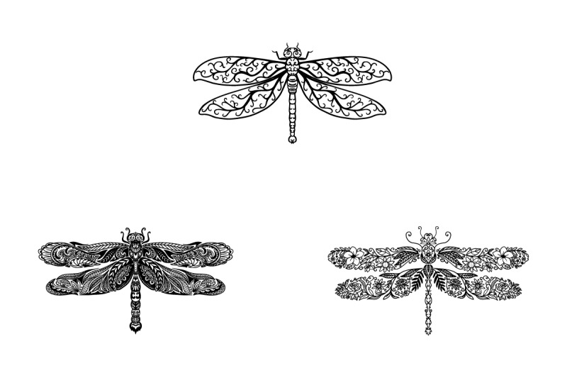 set-of-six-dragonfly-mandalas-collection
