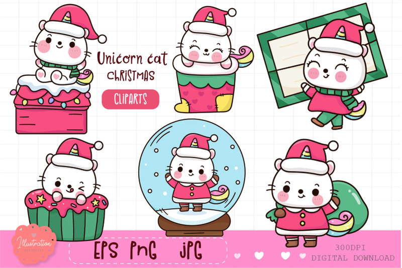 christmas-cat-unicorn-kawaii-christmas-happy-new-year-png