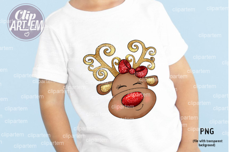 girl-reindeer-red-bow-gold-png-new-year-clip-art-doodle-fun