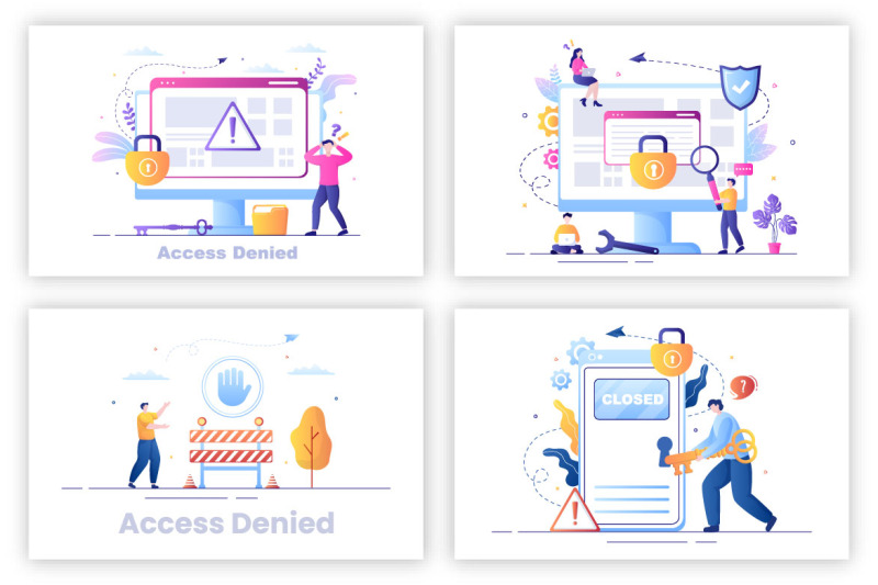 12-login-access-denied-vector-illustration