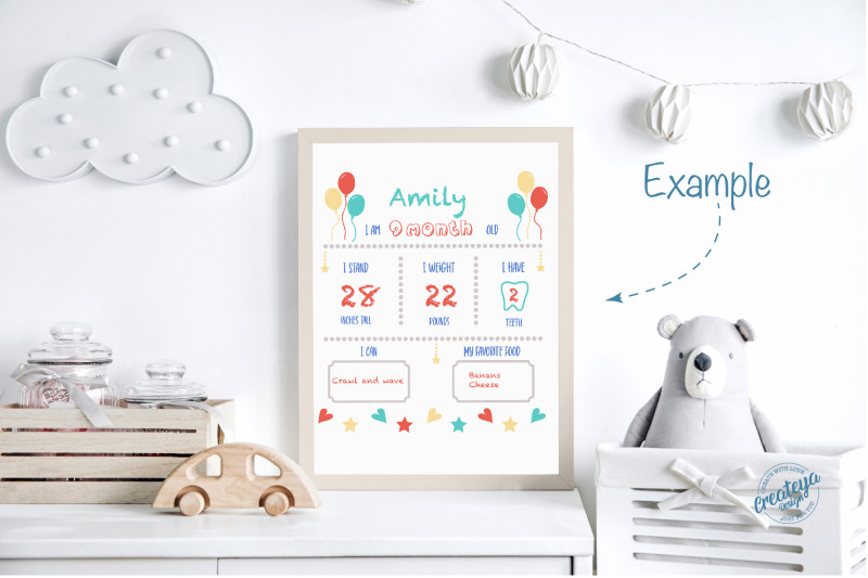 baby-milestone-board-monthly-milestones-on-chalkboard-or-dry-erase-bo