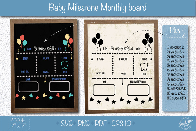 baby-milestone-board-monthly-milestones-on-chalkboard-or-dry-erase-bo