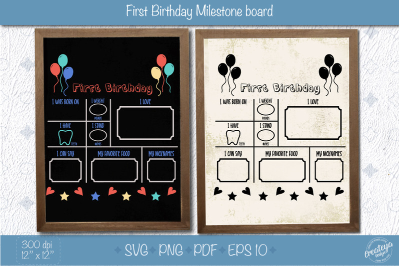 milestone-board-first-birthday-baby-milestone-on-chalkboard-or-dry-er