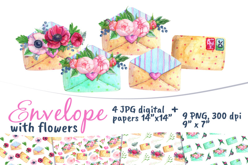 watercolor-envelope-with-flowers