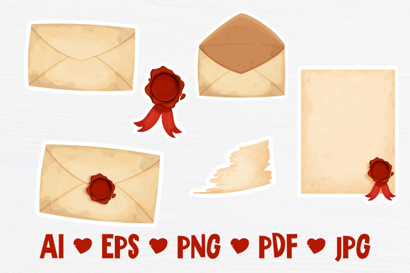 Envelope Stickers - Free valentines day Stickers