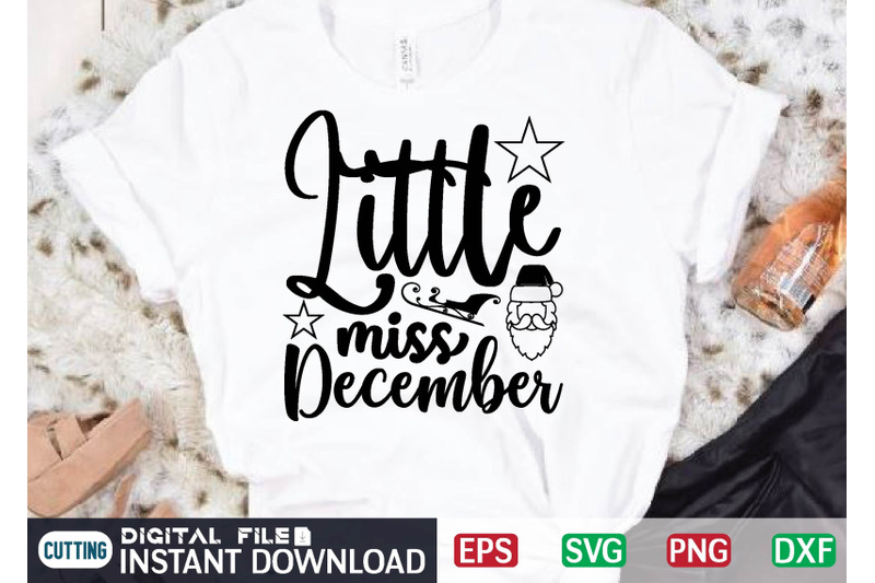 little-miss-december-svg-design