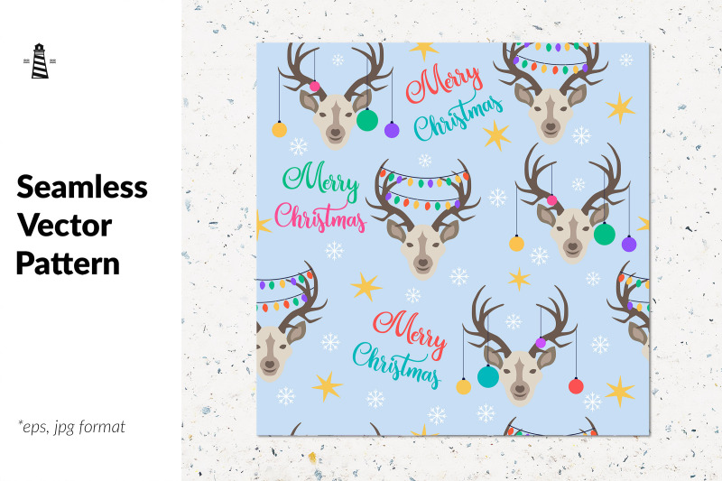 christmas-deer-seamless-pattern