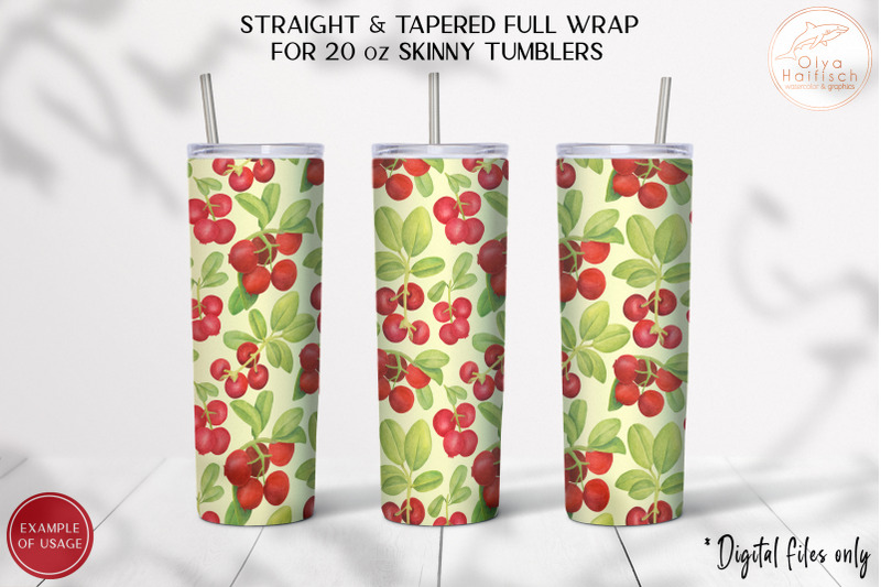 red-berry-tumbler-sublimation-20oz-summer-tumbler-wrap-png