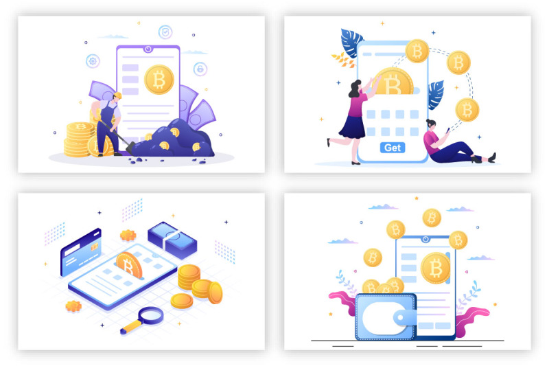 15-cryptocurrency-blockchain-wallet-application-illustration