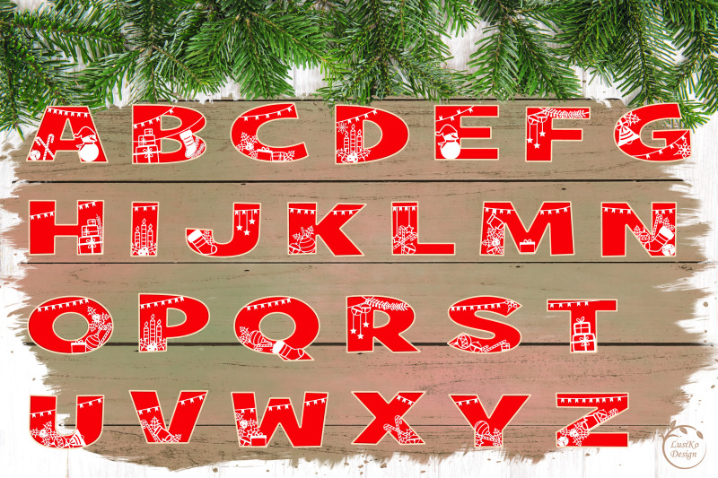 christmas-alphabet-winter-letters-3d-layered-svg-monogram