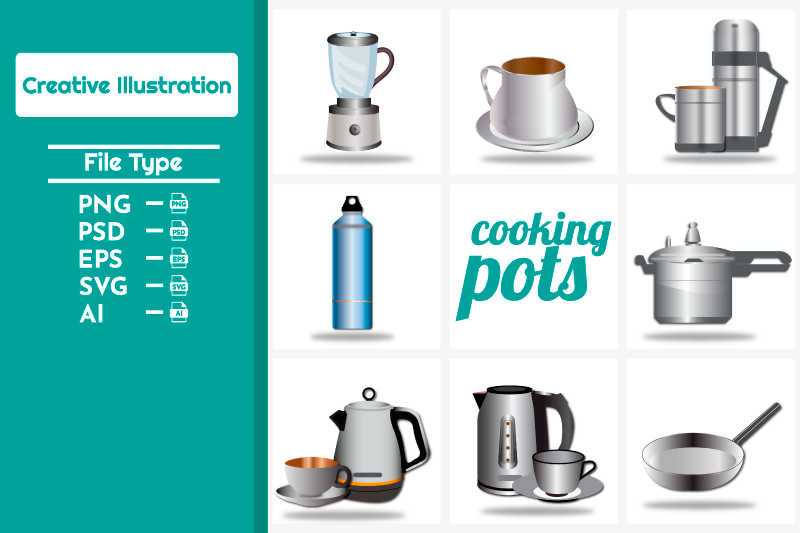 kitchenware-cooking-pots-vector