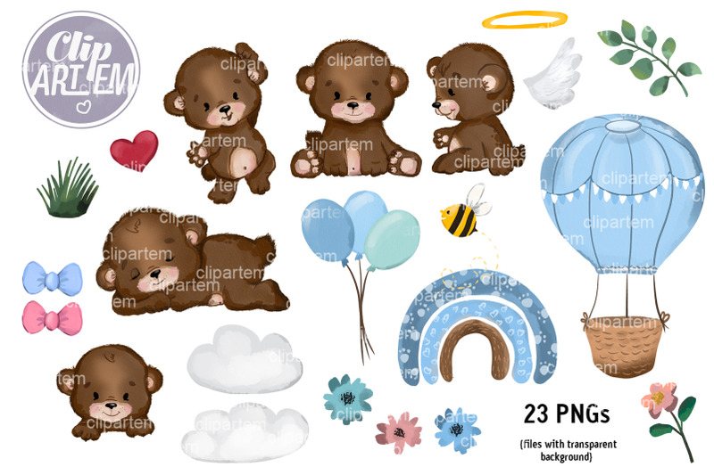 baby-bear-23-png-bundle-watercolor-clip-art-images