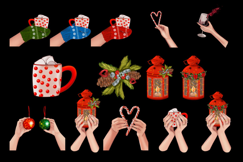 christmas-overlays-hand-with-a-gift-clipart-png-photoshop