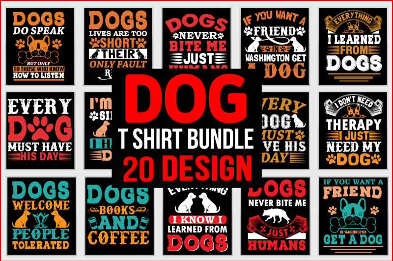 dog-t-shirt-design-bundle