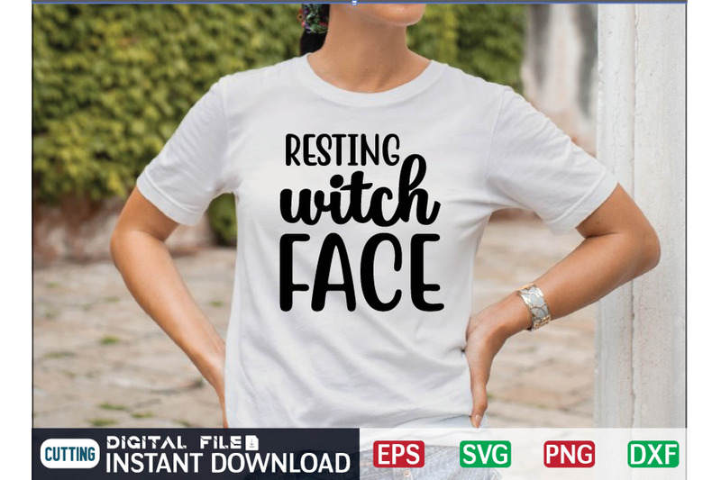 resting-witch-face-svg-design