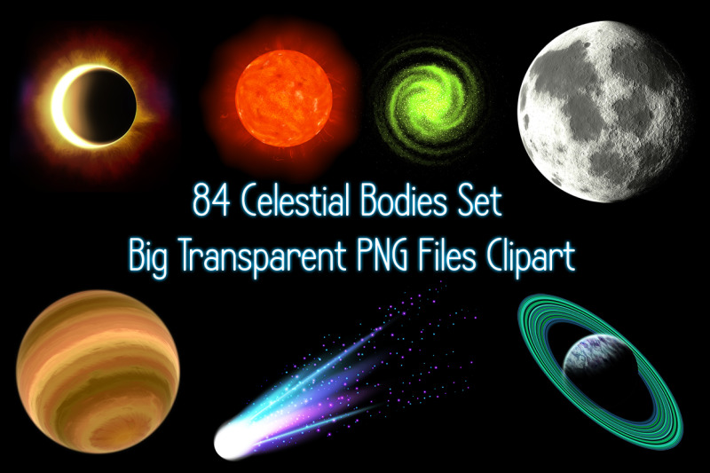 84-celestial-bodies-set-big-transparent-png-files-clipart