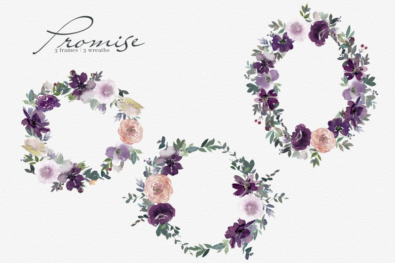 watercolor-floral-clipart-set-in-blush-and-eggplant