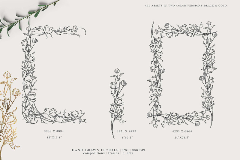 hand-drawn-floral-wedding-sets