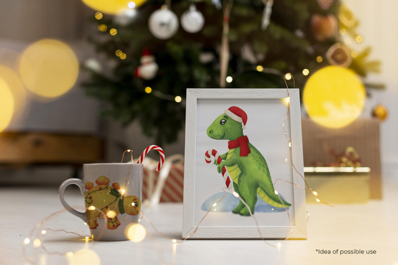 christmas-dinosaurs-watercolor-clipart