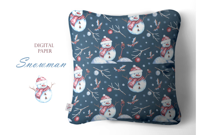 snowman-watercolor-seamless-pattern-christmas-new-year-holidays
