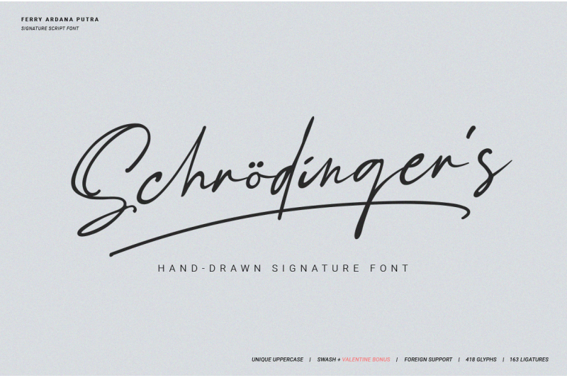 schrdinger-039-s-signature-font