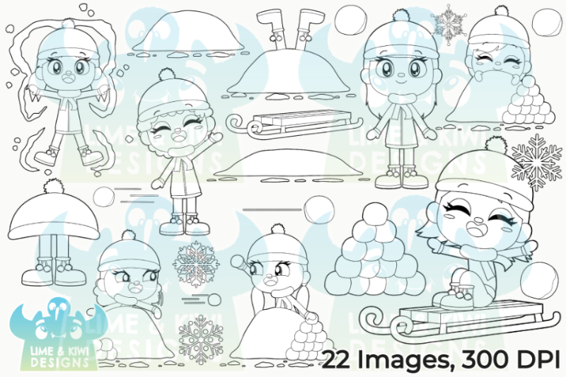 snow-day-girls-digital-stamps-lime-and-kiwi-designs