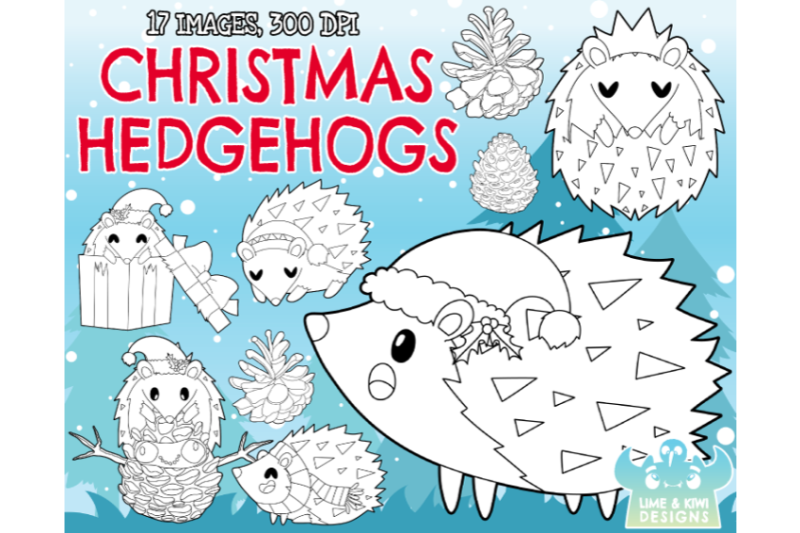christmas-hedgehogs-digital-stamps-lime-and-kiwi-designs