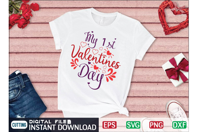 my-1st-valentines-day-svg-design