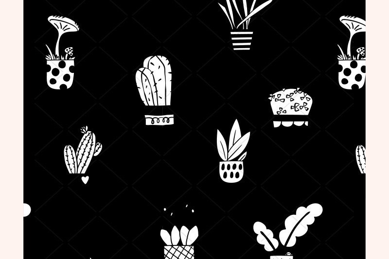 house-plants-print-digital-paper-seamless-cactus-background-pattern