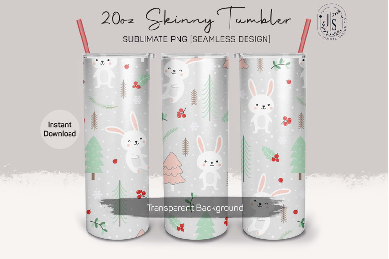 christmas-bunny-20oz-tumbler-sublimation