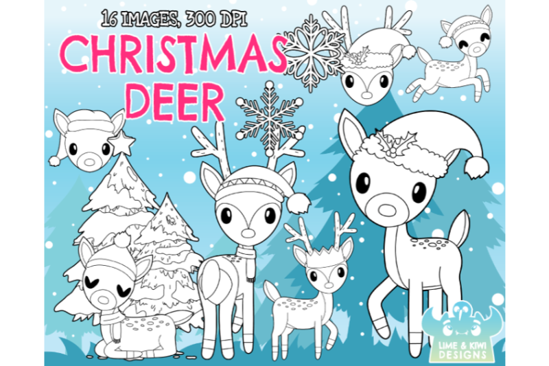 christmas-deer-digital-stamps-lime-and-kiwi-designs