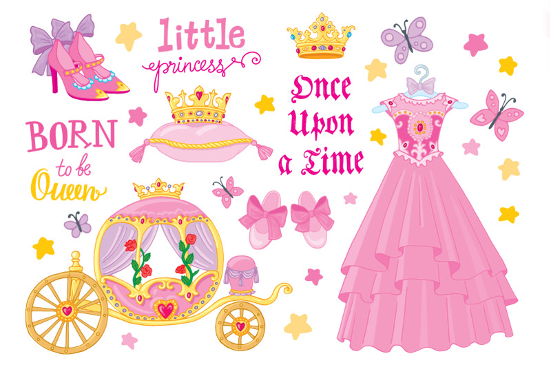 your-little-princess-vector-set-of-illustrations-19-eps-amp-19-png