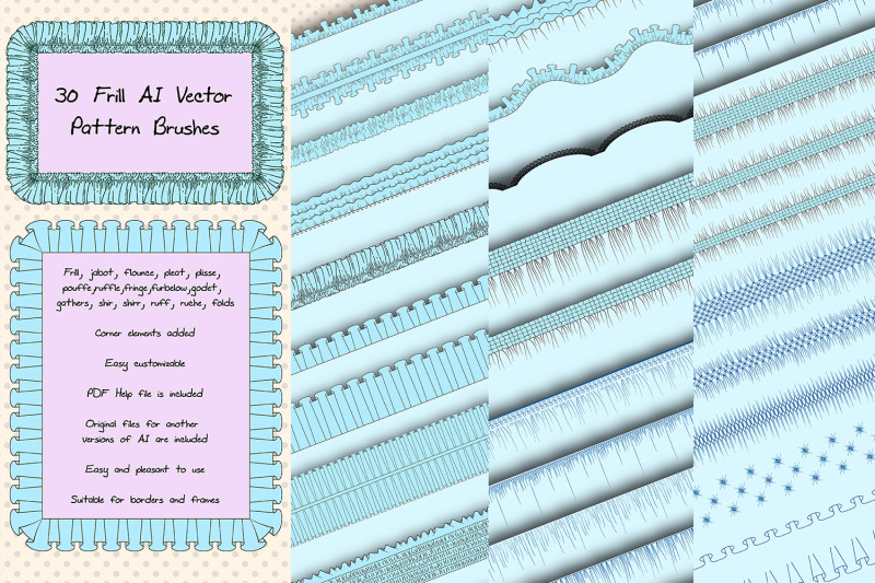 31-sewing-vector-ai-frill-pattern-brushes-ruche-and-folds-edges