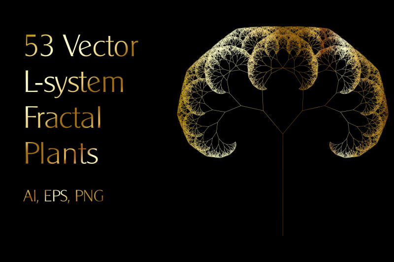 53-vector-l-system-fractal-plants-computer-generated-tree-mathematic