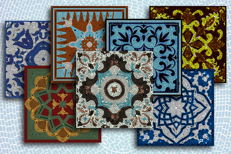 28-vector-ceramic-patterned-mosaics-pack-smalt-majolica-essellation