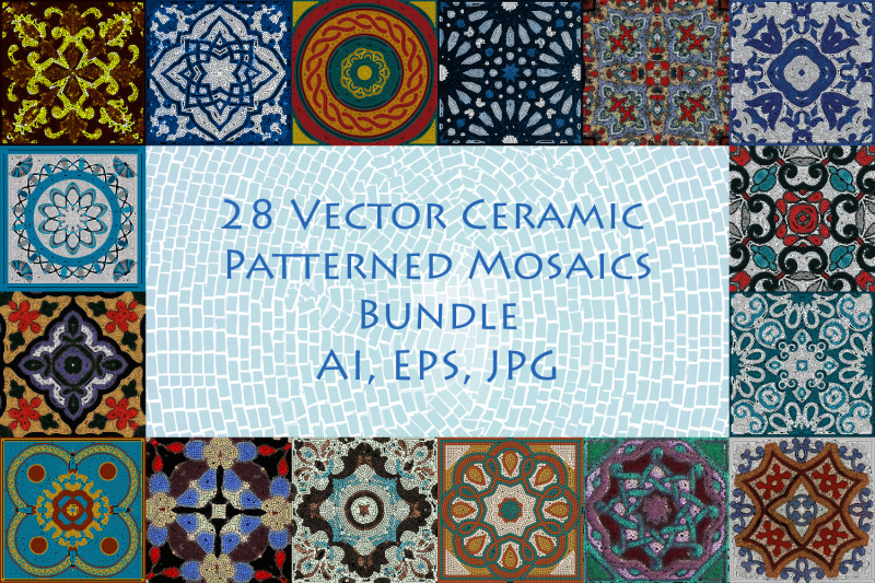 28-vector-ceramic-patterned-mosaics-pack-smalt-majolica-essellation