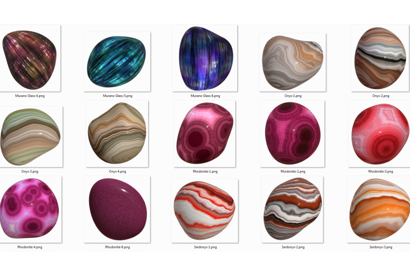 80-polished-gem-stone-pebble-bundle-big-transparent-png-files