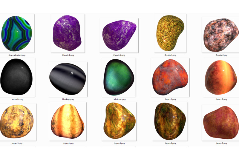 80-polished-gem-stone-pebble-bundle-big-transparent-png-files