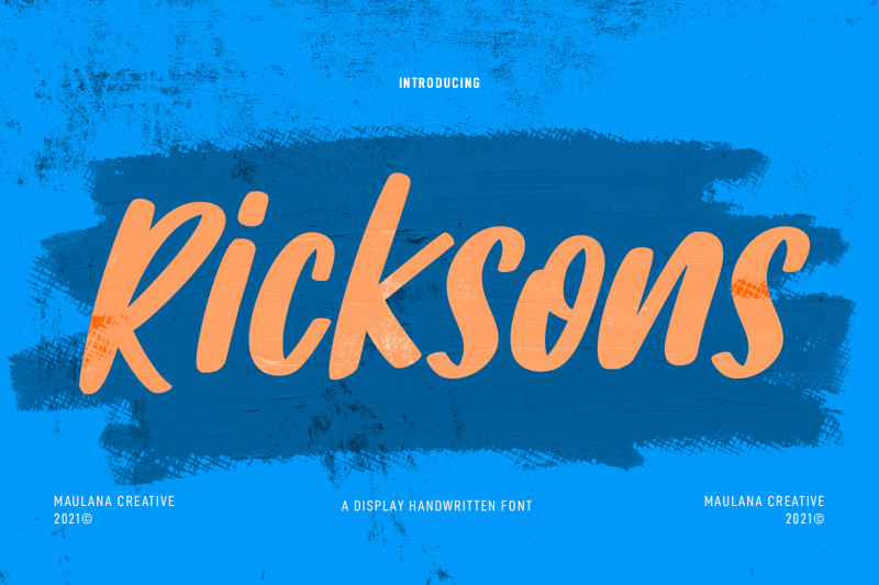 ricksons-display-handwritten-font