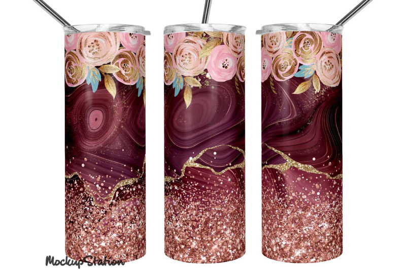 pink-glitter-tumbler-wrap-design-sublimation-png