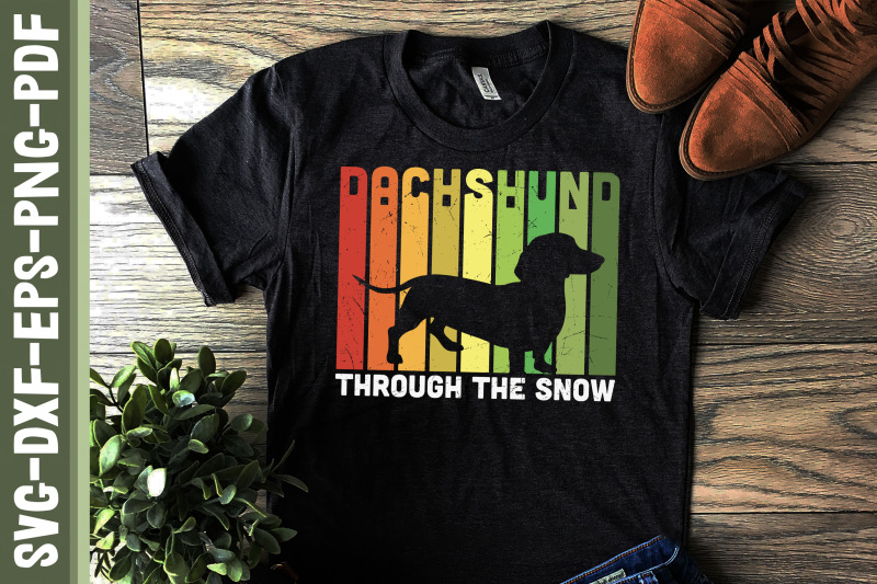 xmas-cute-dog-daschund-through-the-snow