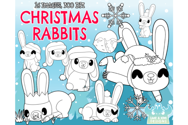 christmas-rabbits-digital-stamps-lime-and-kiwi-designs