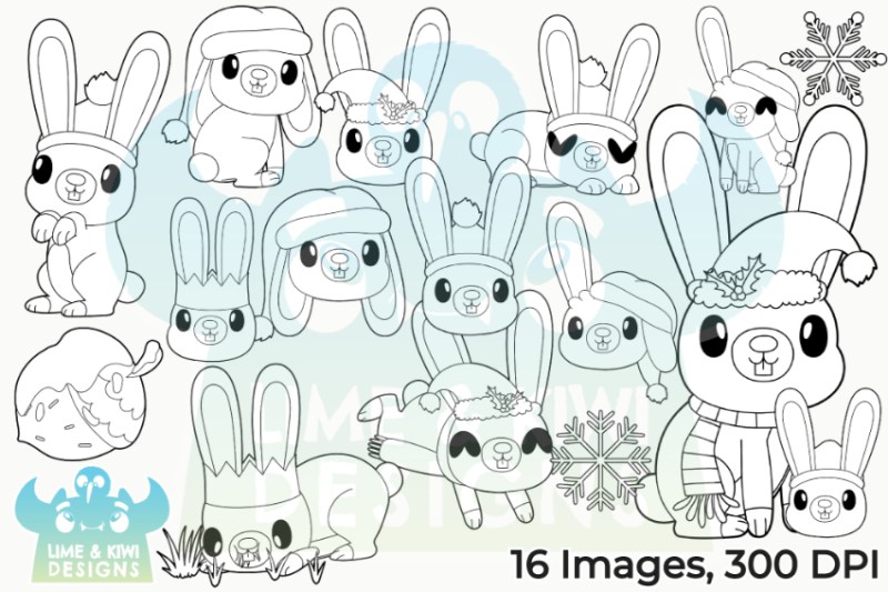 christmas-rabbits-digital-stamps-lime-and-kiwi-designs